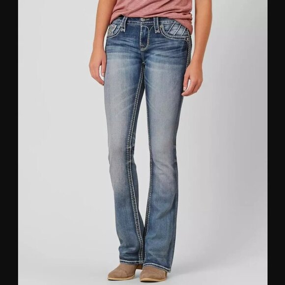 Rock Revival Denim - Rock Revival Hyero Mid-Rise Bootcut Jeans